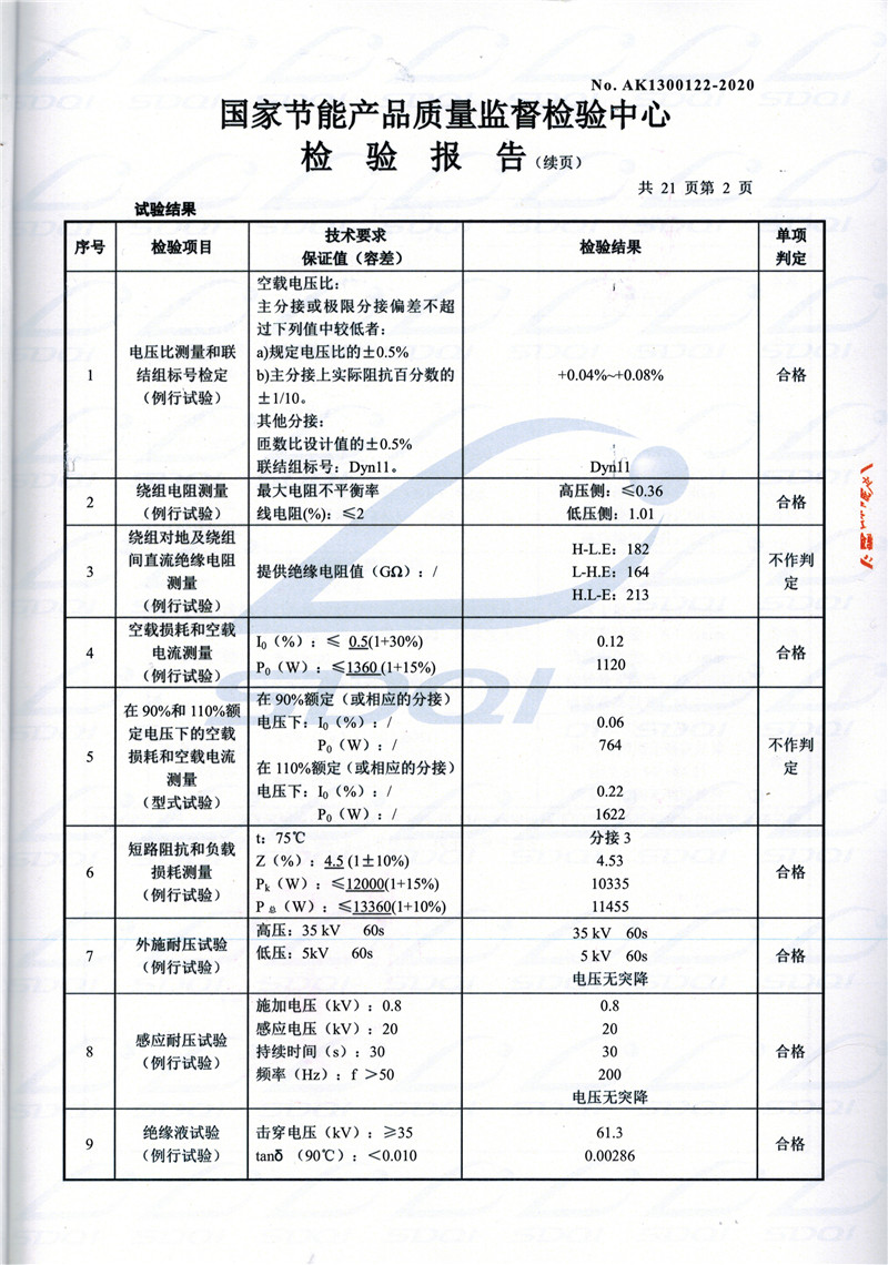 高低压试验报告-S11-1250贡山贡山贡山油浸式变压器-2.jpg
